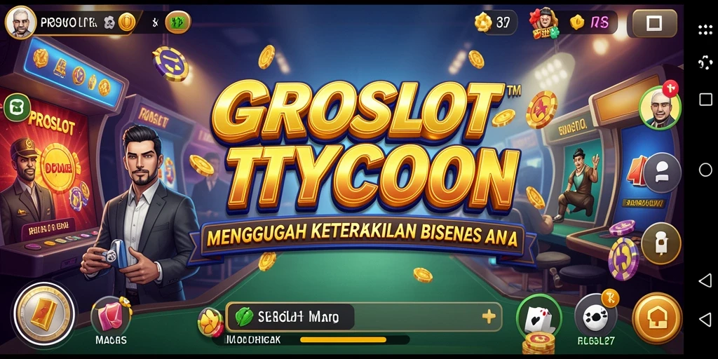 Tampilan menarik dari gameplay PROSLOT yang menggambarkan kasino yang sedang dibangun.