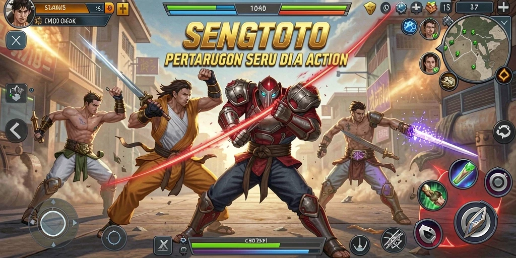 Screenshot gameplay SENGTOTO yang memperlihatkan aksi mendebarkan.