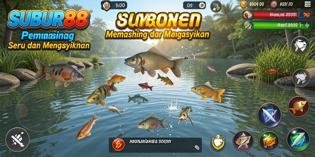Tampilan gameplay SUBUR88 yang menarik dan realistis saat memancing.